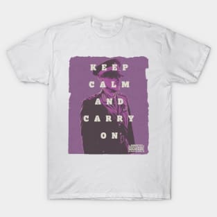 keep calm and carry on purple cary elwes T-Shirt